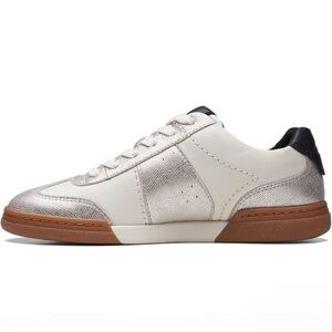 Clarks Silver and White Men's Sneakers